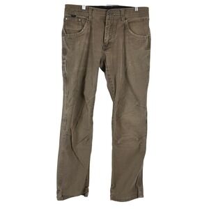 KUHL Easy Rydr Khaki Tan Cotton Twill Pants 32x32 Articulated Knee 5017 Mens